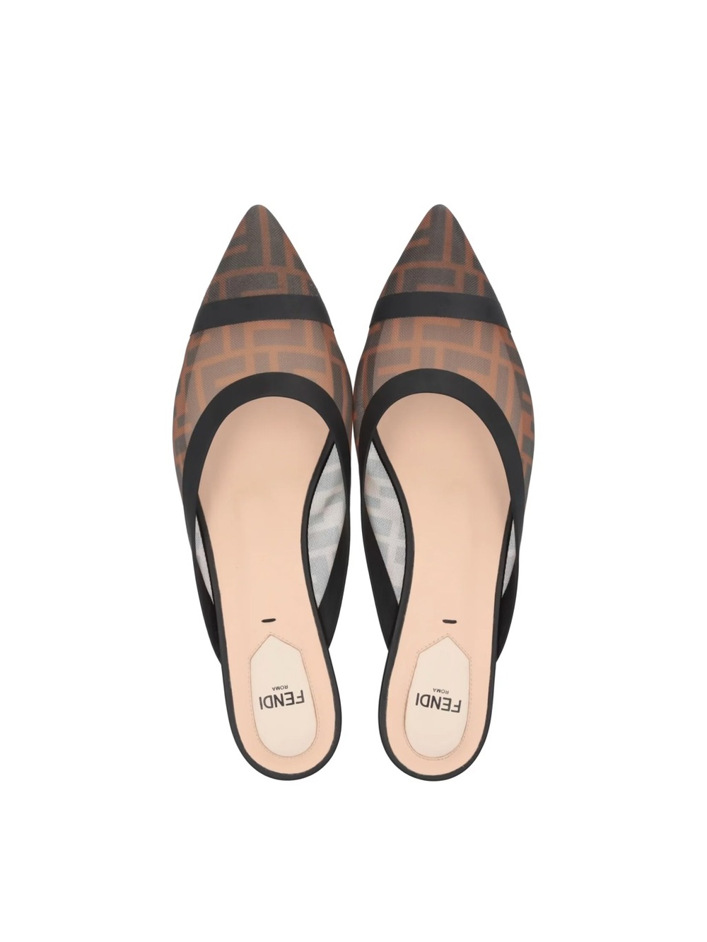 Fendi Colibri FF Mesh Flat Mules
